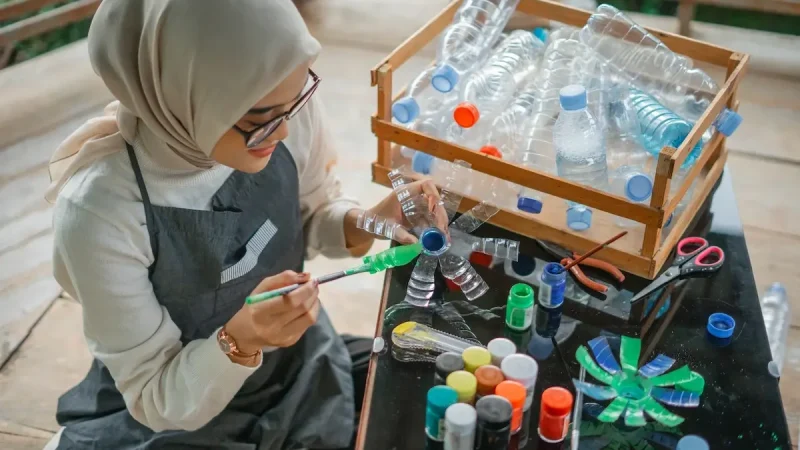 cara memadatkan sampah plastik